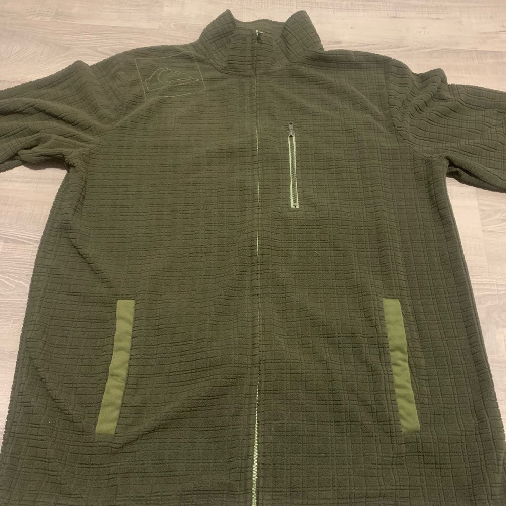 Quicksilver quilted full zipper fleece jacket